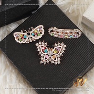 Kerongsang Pin Bahu Kiri Kanan Panjang High Quality Borong Murah Brooch Shoulder Korea Premium Tudung Set