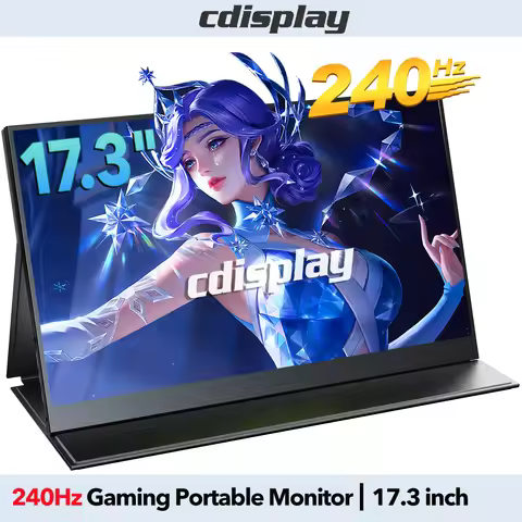 Cdisplay 17.3" 1080P 240Hz Gaming Portable Monitor 100%sRGB 8Bit AMD Freesync Game Laptop Second Dis
