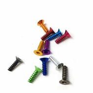 10pcs Aluminum Flat Screws M3 Flat Hex Socket Countersunk head Screws Bolts Anodized Color