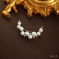 LP-6 Get coupons👒QM Moon BroochinsNiche Pin High-End Ornament Luxury Design Sense Baroque Pearl High-End Corsage High-En