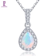 Lohaspie Jewelry Real Silver Pendant 925 Original Natural Opal Pendant Sterling Silver 925 Original 