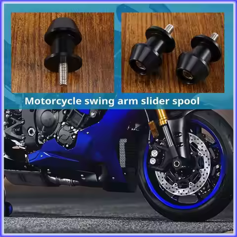 A82E-2Pcs M6 X1.5 Motorcycle Cnc Swing Arm Sliders Spools Stand Screw For Yamaha Fz01 Fz03 Fz09 Fz10