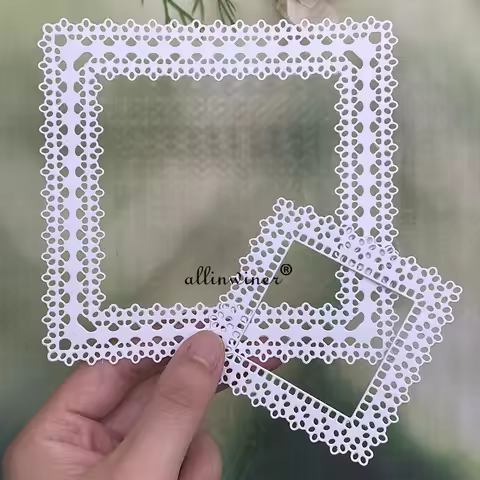 Lace flowers square frame Metal Cutting Dies Stencils For DIY Scrapbooking Decorative Embossing Hand