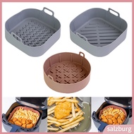   Air Fryers Basket with Handle Heat Resistant Reusable Non-stick Heating Evenly Anti-scald Silicone Easy Cleaning Air Fryers Pan Oven Accessories