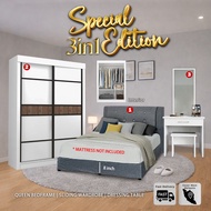 🔥QUEEN Bedroom Set🔥 Set Bilik Moden / Bedroom Set Moden/Bedroom Set Murah/Katil Queen/Bed/Divan Bed