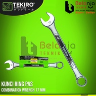 TEKIRO kunci ring pas 17 MM Combination Wrench 17MM Tekiro 17mm Chrome Vanadium Ring Wrench