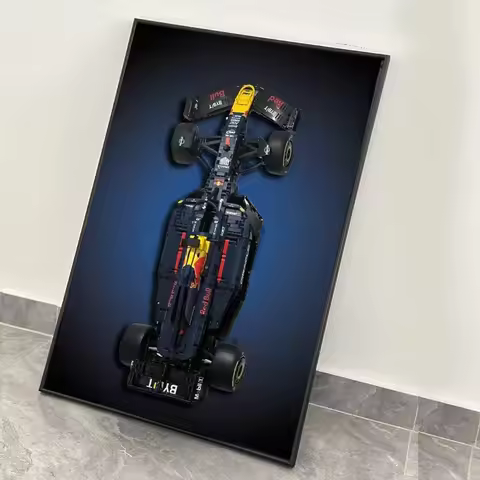 Display Wallboard for Lego 42206 Oracle Red Bull Racing RB20 F1,Adult Collectibles for Lego Car Wall
