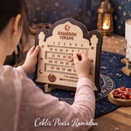 Neenkids Activity Education Ramadhan Habit Tracker Checklist Children's Fasting Wooden