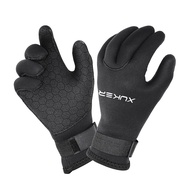Water Gloves, 3mm & 5mm Neoprene Five Finger Warm Wetsuit Winter Gloves for Scuba Diving Snorkeling 