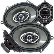 AUDIOTEK 2X K7 5x7 / 6x8 in 4-Way 380 Watts Coaxial Car Speakers CEA Rated 4 Ohm for Car, RV, ATV, M