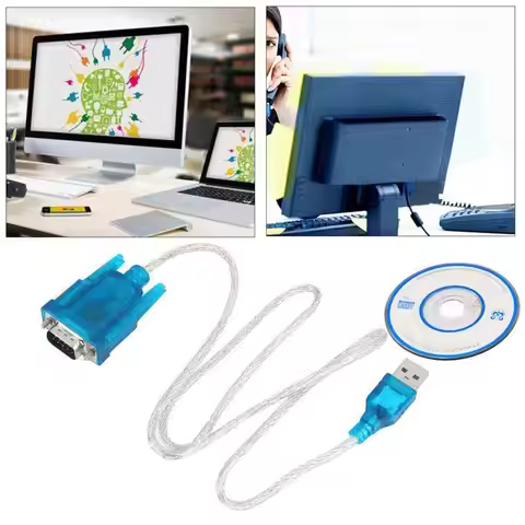 NEW High-end 80cmUSB To Serial RS-232 DB9 9Pin Chipset Support Adapter USB RS232 Ch340 Cable WIN10 C