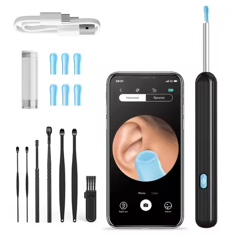 Visual Ear Wax Cleaner Check Camera Safe Earwax Removal Endoscope with 1080P HD Camera Luminous Otos