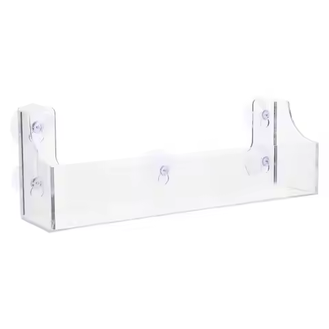 Acrylic Suction Cup Refrigerator Rack Clear Beverage Organizer Hanging Shelf Store Bottle Drink Hold