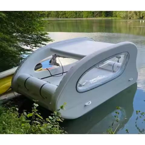 Luxury Electric Inflatable Yacht 2 People Catamaran Inflatable Boat Inflatable Room Boat