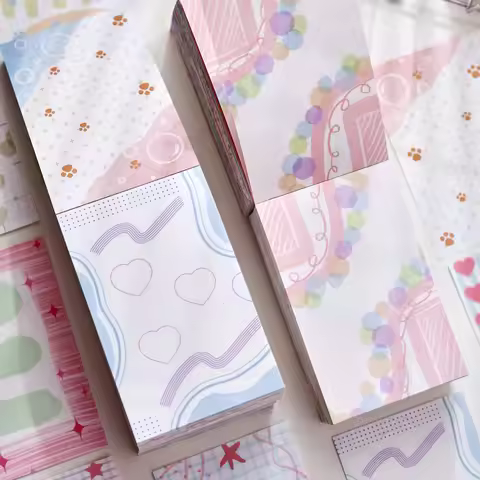 High Beauty Colorful M5 Paper Pad A7 Non-Adhesive No-Hole Journal Base Paper Background Supplies Col