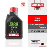 100%ORI+QR CODE} MOTUL 5100 15W50 / 10W40 Motorcycle Engine Oil 1L