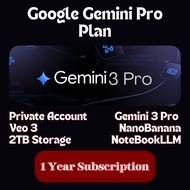 [1 Year] Latest Gemini 3 Pro Gemini AI Pro Veo3 Private Account
