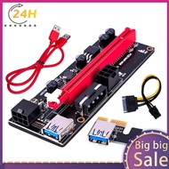 [infinisteed.sg] 4Pin 6Pin Power PCI Express 1X to 16X Riser Card PCI-E Extender Adapter for GPU