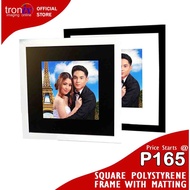 Tronix Imaging Square Picture Polystyrene Frame With Matting For 8.5 X Or 5.5x5.5 Photos