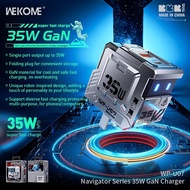 WEKOME Multi-port GaN Charger35W Navigator Foldable Dual-Standard Fast Charging Laptop Charger