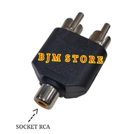 T RCA 2 MALE TO FEMALE - T RCA 2 JACK TO 1 RCA SOCKET