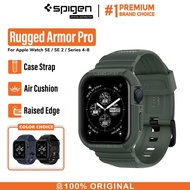 NEWEST Case Strap Apple Watch 7/6/SE 45/44/41/40mm Spigen Rugged Armor Pro - Millitary Green, 45/44m
