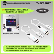 7-STAR* 1080P 30M Wireless HDMI Video Audio Transmitter Receiver Extender For TV Box Monitor Project