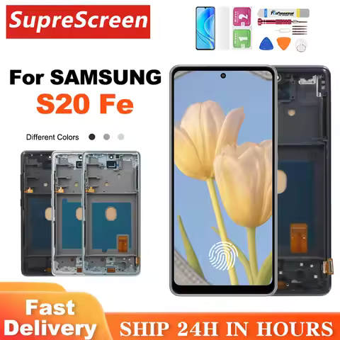 OLED S20FE Display For Samsung S20 Fe LCD SM-G780F G780F/DSM G780G G781 LCD Display Touch Screen Dig