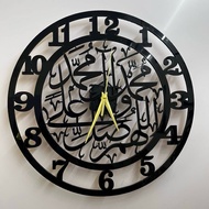 jam dinding selawat 40x40cm acrylic