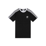 Adidas Originals Shamrock Retro Stripes T Shirt International Version Mens Black CW1202