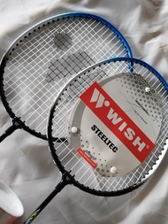 Wish B-216 Steeltech Badminton Double With Nylon Shuttlecock/ RAKETA SA BADMINTON/ BADMINTON ACCESSORIES