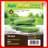 Baba Smart Grow Seed: VE-024 F1 Cucumber 青瓜 Timun Bintang 8 Biji Benih [Hot Selling!] Seeds