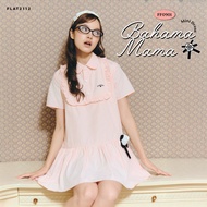 FLAT2112 FF0901 : BAHAMA MAMA MINI DRESS Short Short-Sleeved Striped Women's Fashion Party