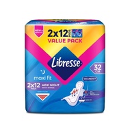 LIBRESSE Maxi Night Wings 32cm 2x12S Disposable Sanitary Pad