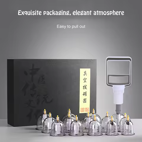 Vacuum Cupping Therapy Set Massage Cans Plastic Cupping Therapy Household Anti Cellulite For Body Ma