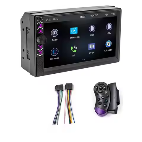 FM AUX Wireless Bluetooth MP5 Player 7 Inch 2Din Navigation Screen Android Auto Car Radio Stereo Aud