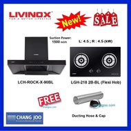 LIVINOX LCH-ROCK-X-90BL Cooker Hood + LGH-218 2B-BL/Chang Joo