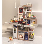Kitchen Play Set 93cm.(88 pcs.) **กล่องที่บรรจุบุบ** ชุดครัวของเล่น มีเสียง มีไฟ มีควัน  ของเล่นเสริ