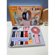 S9 Ultra Max Suit 7 in 1 Set Ultra SmartWatch Mini Portable Fan Bluetooth Earphones 49mm Screen Spor