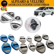 AUTOPROMAX 4PCS CAR ALPHARD VELLFIRE DOOR LOCK STOPPER COVER STRIKER STAINLESS STEEL ACCESSORIES PRT