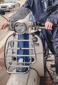 อุปกรณ์ตกแต่งรถจักรยานยนต์สไตล์วินเทจ RA สำหรับ GP150 GP200 TG300 กระจกหน้า ชั้นวางของ ชิ้นส่วนรถจัก