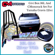 ℗ ◿ ◙ ( MIO GRAVIS ) 36L GIVI BOX AND CMonorack FOR YAMAHA MIO GRAVIS 125cc