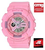 Baby-G BA110 series Baby G ชมพู แท้ 100% นาฬิกา Baby G BA-110-4A1 นาฬิกาผู้หญิง กันน้ำ จับเวลาได้ ใบ