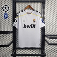 Sweater |   Retro 2009-10 Season Real Madrid White Short Sleeve Home Shirt*-&&