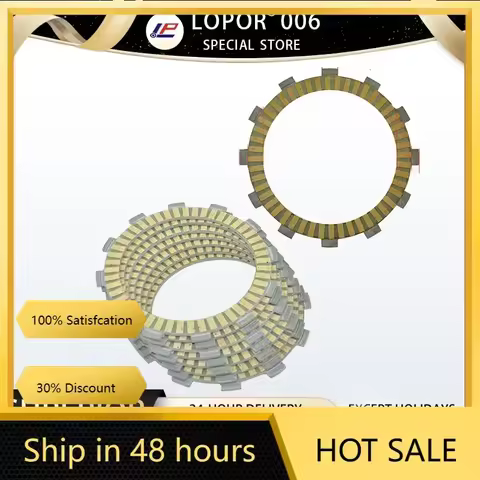 LOPOR Motorcycle Fibrous Clutch Discs Plates 7+1 Pcs For HONDA CRF250R 2008-2017 CRF250X 2004-2017 C