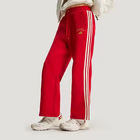 Adidas genuine Winter Women's Knit High Waist Wide Leg Long Pants KH2702