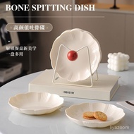 Taiwan Ready Stock Can Open Tickets Light Luxury Bone Plate Household Spit Plastic Dining Table Dish