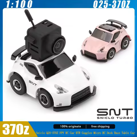 SNT SNICLO Q25-370Z 1:100 RC Car Micro RC Desk Race Table Cars FPV Version with Goggles Remote Contr