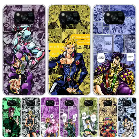 JoJo Bizarre Adventure Anime Case Phone Cover for Xiaomi Redmi Note 10 9 9S 8 8T 7 5 Pro Mi 12T 11T 