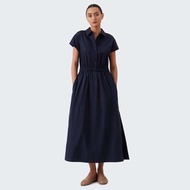 BOCU Extended Sleeve Garter Waist Shirtdress